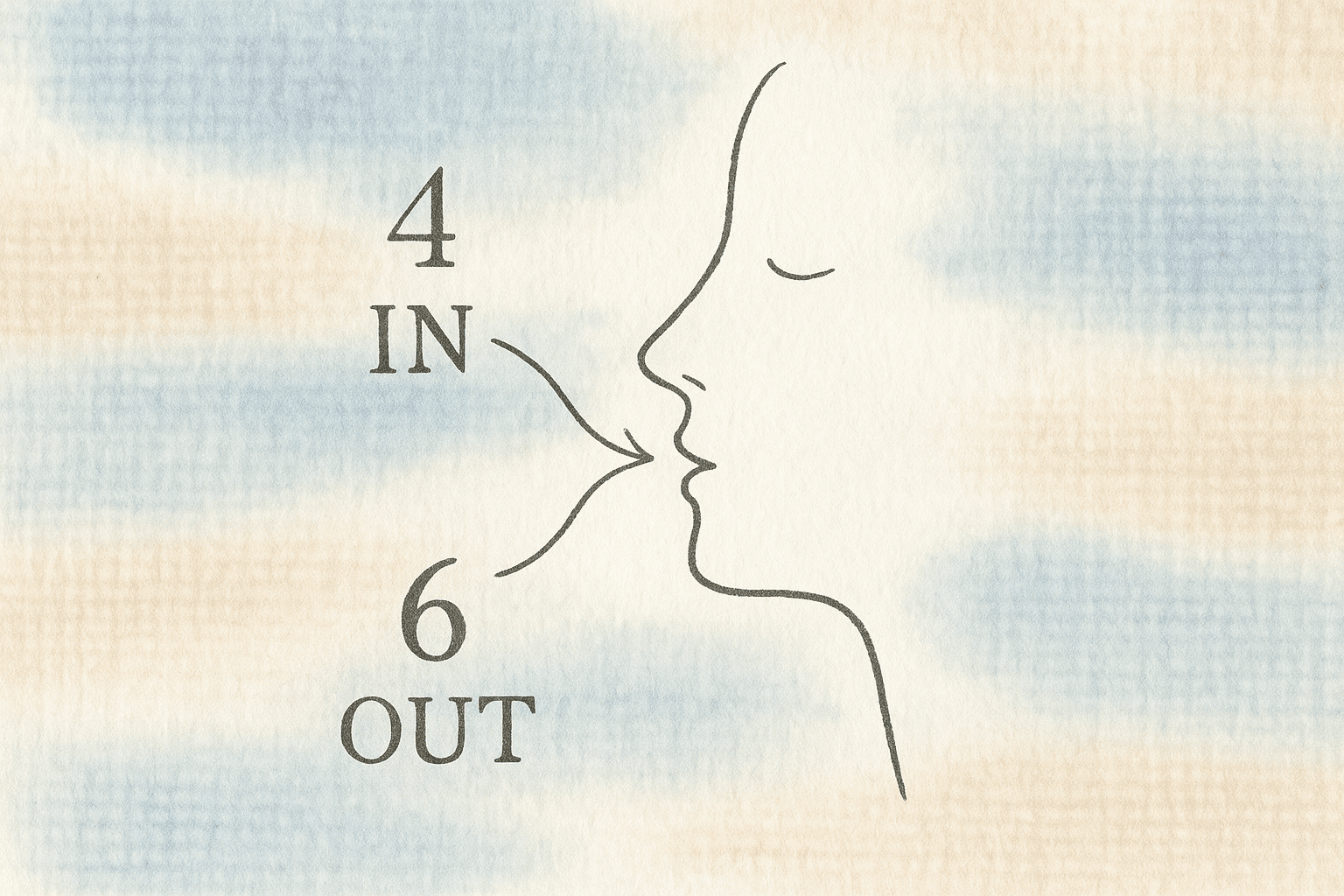 Breath count overlay over textile.