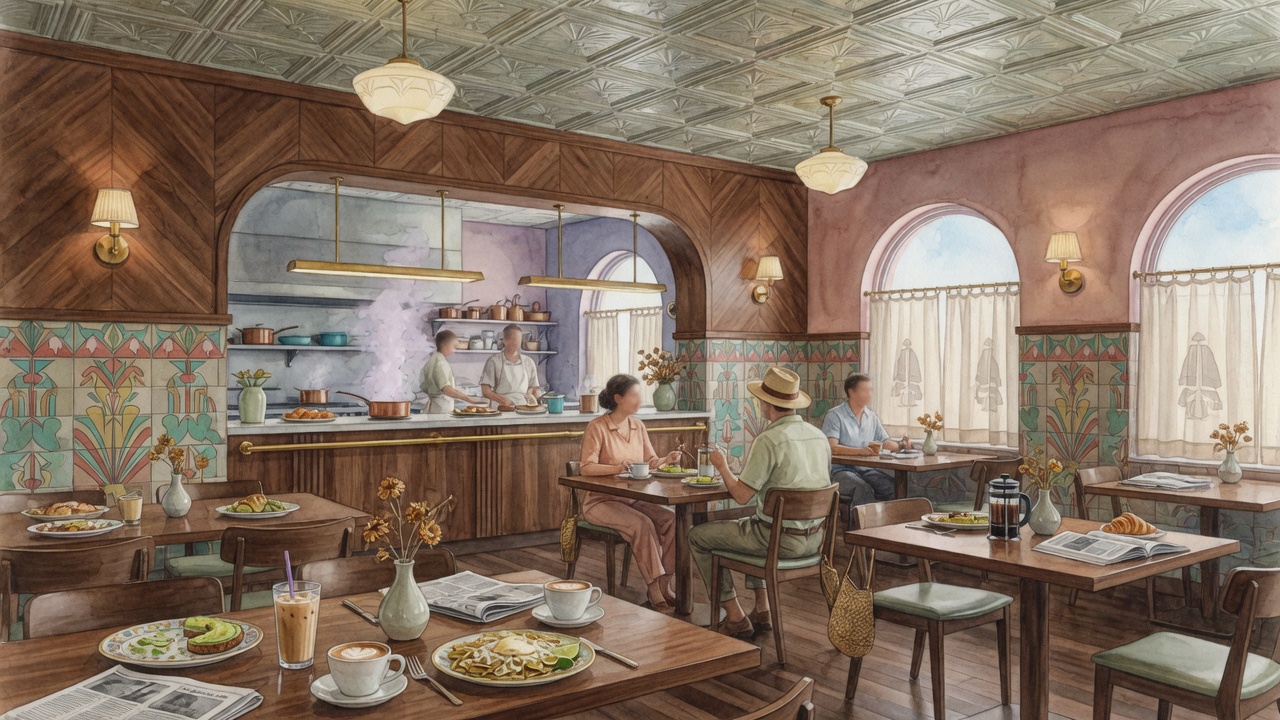 George & Gather brunch in the cool Art Deco space